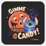 Halloween Stitch Gimme Candy Square Sticker