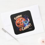 Halloween Stitch Gimme Candy Square Sticker