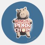 Hamm Kung Fu. Pork Chop Classic Round Sticker