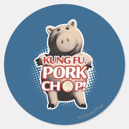 Hamm Kung Fu. Pork Chop Classic Round Sticker