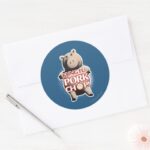 Hamm Kung Fu. Pork Chop Classic Round Sticker