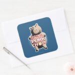 Hamm Kung Fu. Pork Chop Square Sticker