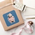 Hamm Kung Fu. Pork Chop Square Sticker