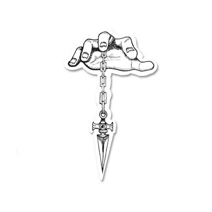 Hand With Knife Sticker