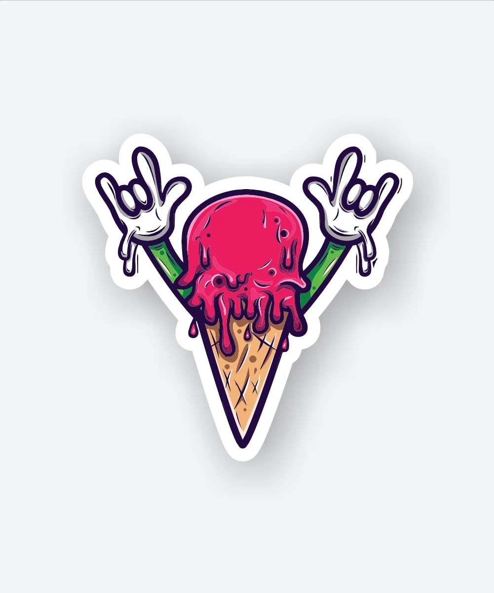 Happy Cone Sticker