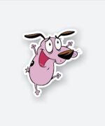 Happy Courage Dog Sticker