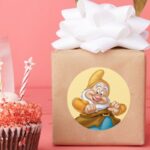 Happy 4 Classic Round Sticker