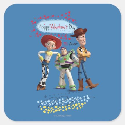 Happy Valentines Day Mi Amor Square Sticker