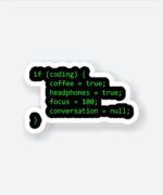 Hardcore Coder Sticker