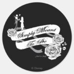 Hauntingly Jack Sally Simply Meant To Be Classic Round Sticker