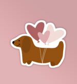 Heart Balloons Valentines   Laptop Mobile Stickers