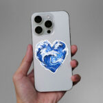 Heart Shaped Wave Sticker