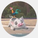 Heihei And Pua Playtime Classic Round Sticker