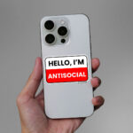 Hello Im Antisocial Sticker