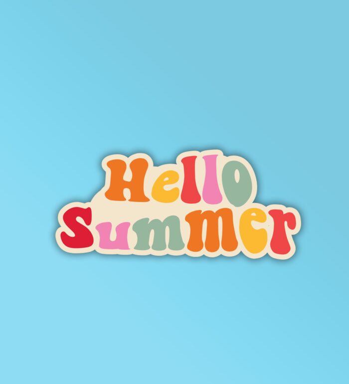 Hello Summer Laptop Mobile Stickers