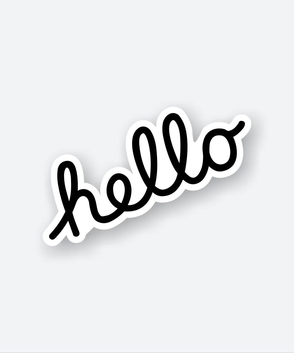 Hello Text Sticker