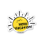 Hello Vacation Sticker