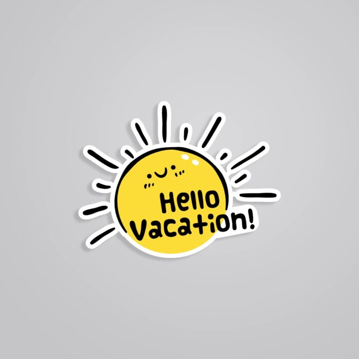 Hello Vacation Travels Stickers