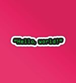 Hello World Programmer Coding Sticker