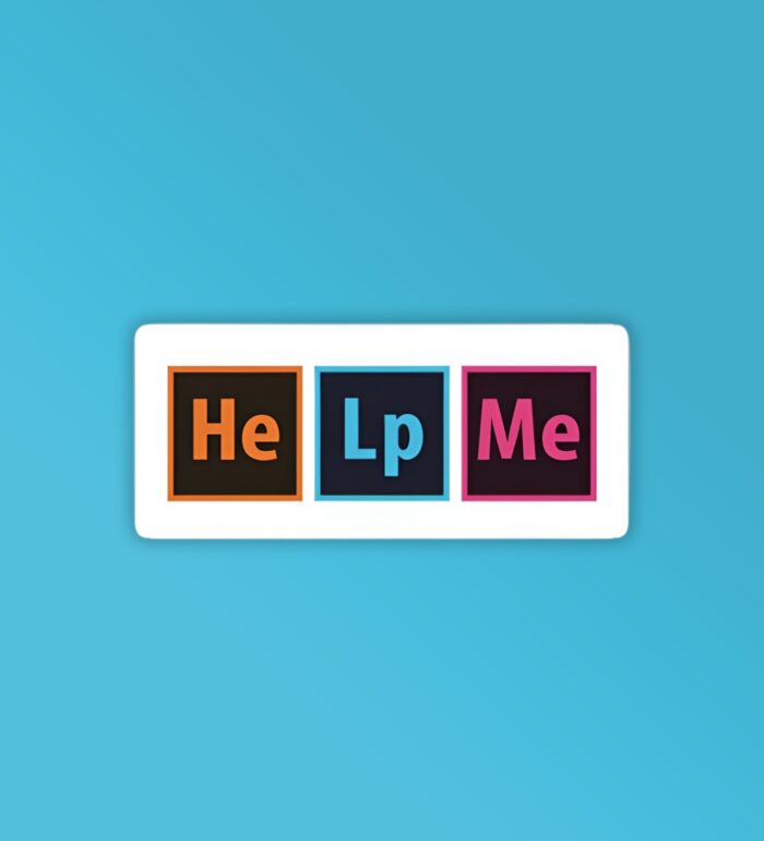 Help Me Graphic Designer Laptop Mobile Stickers