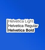 Helvetica Laptop Mobile Stickers