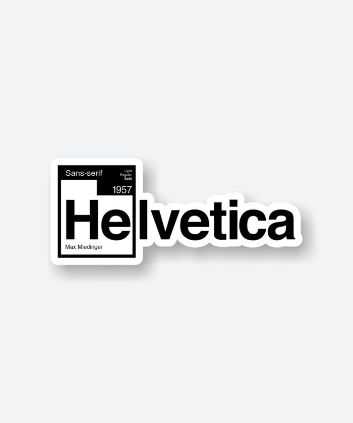 Helvetica Sticker