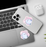Hi Cute Ghost   Laptop And Mobile Stickers