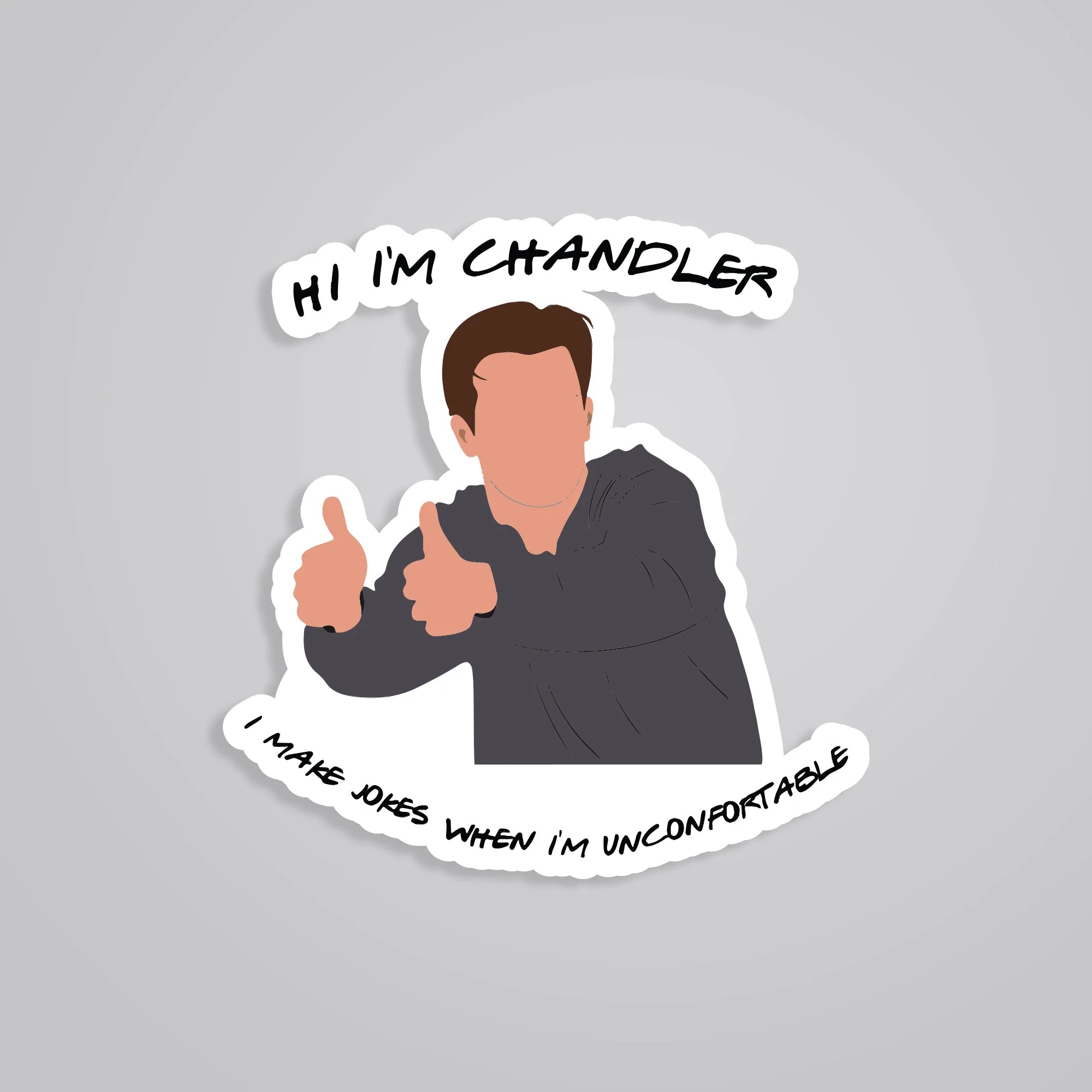 Hi Im Chandler TV Shows Stickers