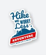 Hike More Worry Less Sticker
