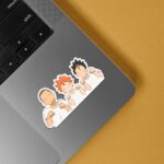 Hinata Nishinoya And Tanaka Cat Pose Anime Stickers