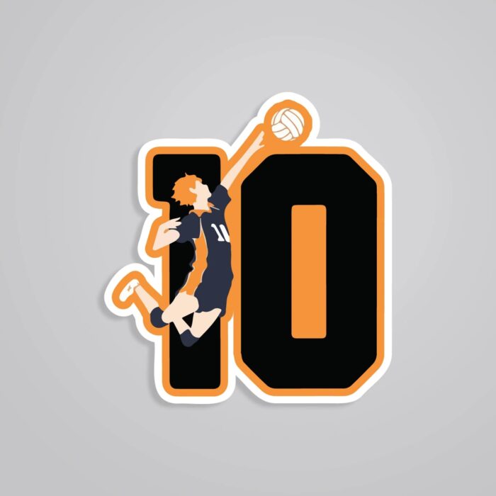 Hinata Number 10 Anime Stickers