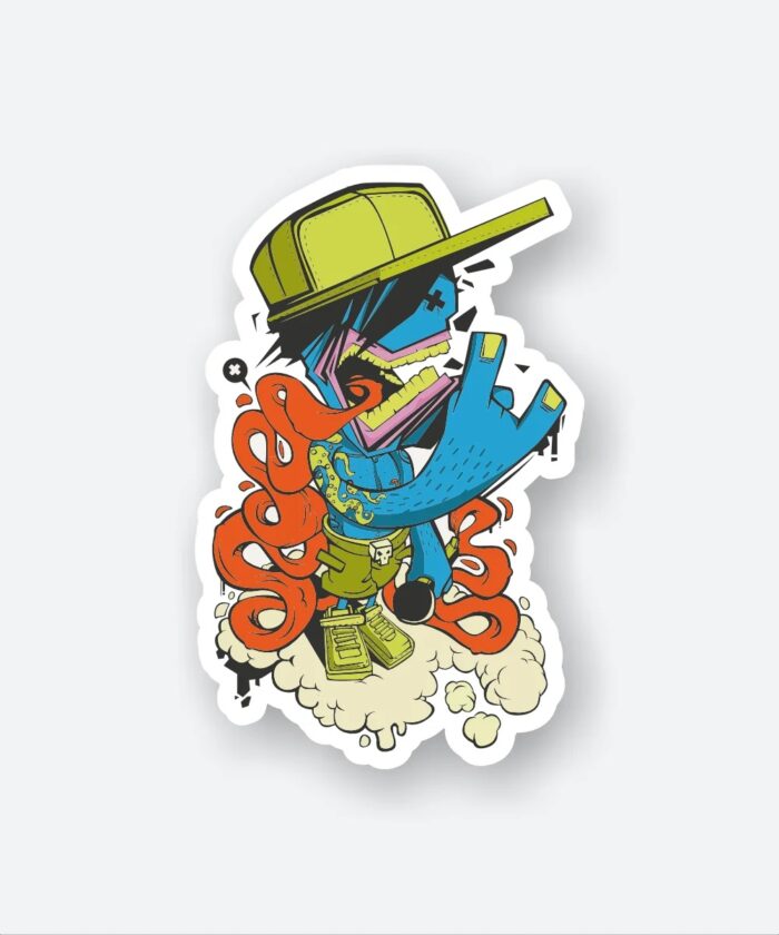 Hip Hop Zombie Sticker