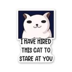 Hired This Cat Sticker