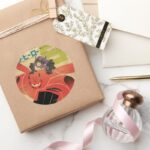 Hiro And Baymax Propaganda Classic Round Sticker