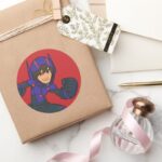 Hiro Hamada Purple Classic Round Sticker