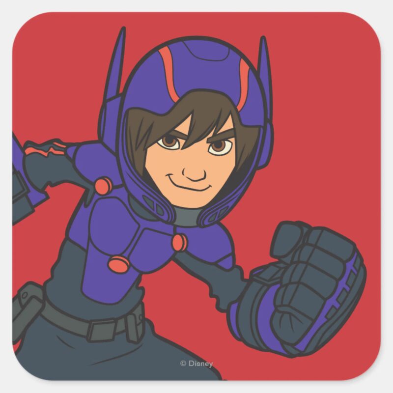 Hiro Hamada Purple Square Sticker