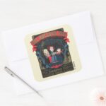 Hocus Pocus All Hallows Eve Enchantment Square Sticker