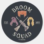 Hocus Pocus Broom Squad Est. 1693 Classic Round Sticker