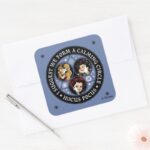 Hocus Pocus Calming Circle Spellbound Fun Square Sticker