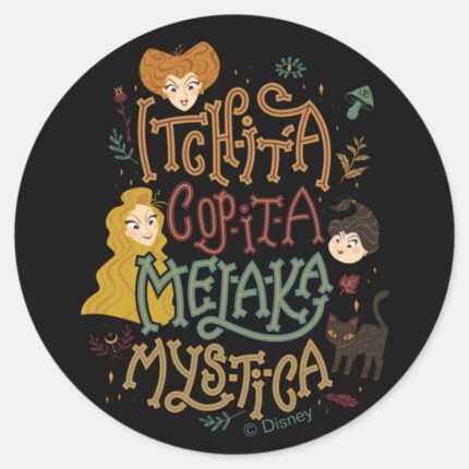 Hocus Pocus Mystical Spell Incantation Classic Round Sticker