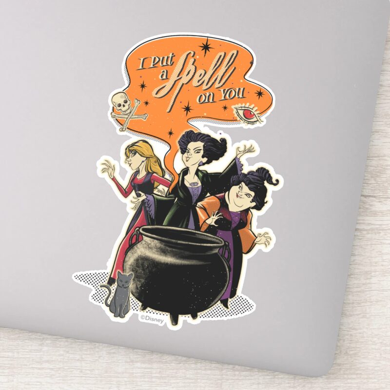 Hocus Pocus Retro Spellcasting Cauldron Sticker