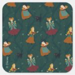 Hocus Pocus Sanderson Sisters Forest Pattern Square Sticker