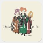 Hocus Pocus Sanderson Sisters Spellbound Square Sticker