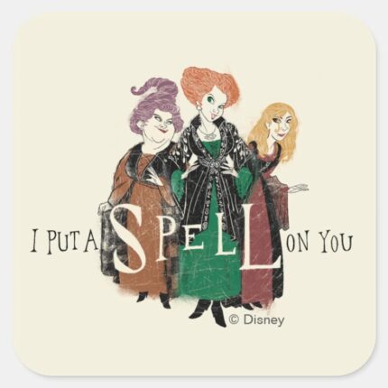 Hocus Pocus Sanderson Sisters Spellbound Square Sticker