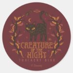 Hocus Pocus Thackery Binx Night Magic Classic Round Sticker