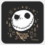 Holiday Scare King Square Sticker