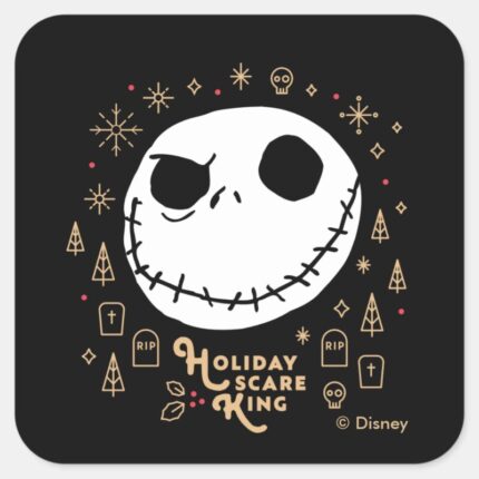 Holiday Scare King Square Sticker
