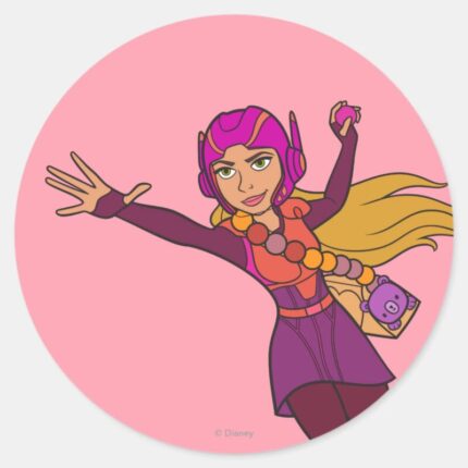 Honey Lemon Pink Suit Classic Round Sticker