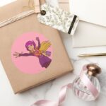 Honey Lemon Pink Suit Classic Round Sticker