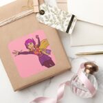 Honey Lemon Pink Suit Square Sticker